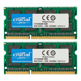 Memória Notebook Crucial 16gb *2x 8gb Ddr3l Pc3l 1600 1.35v