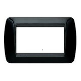 Placa 4 Modulos Negro Solid Living L4804nr