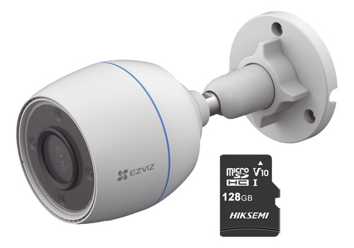 Ezviz Kit Cámara De Videovigilancia Bala Ip C3tn-plus-128 2mp Wi-fi Con Micrófono Integrado Y Visión 106° Detección De Movimiento Notificación Push Cs-c3tn Micro Sd 128gb Ideal Para Uso Exterior