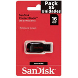 Pack X 6 Pendrive Sandisk 16 Gb Pen Usb 2.0 Somos Mayoristas