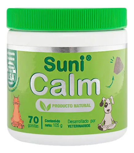 Suni Calm 70 Gomitas 105 Tranquilizante Natural Perros Gatos