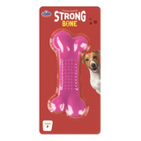 Brinquedo Mordedor Osso Flexível Strong Bone Pet P Cor Rosa