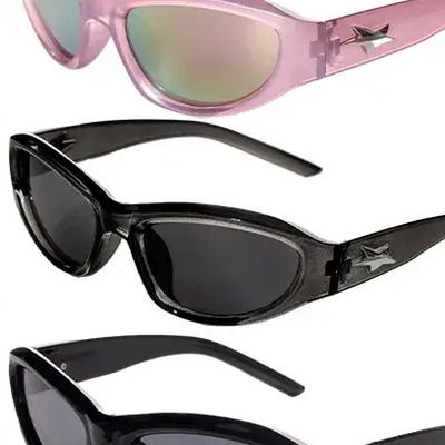 Gafas De Sol Futuristas Y2k Para Ciclismo, 5 Unidades, Uv400