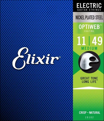 Encordoamento Guitarra Elixir Optiweb 011 049 Medium 19102