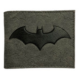 Billetera Logo Batman Importada Con Monedero Color Gris