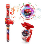 Reloj Niños Digital Luces Sonido Tapa Cars Rayo Macquen