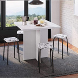 Conjunto Mesa E 4 Bancos Estofados Verona Bona Vita Ah