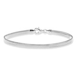 Miabella Pulsera De Eslabones De Cadena De Plata De Ley 925 