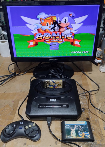 Mega Drive 3 Sega + 2 Jogos + Controle( Detalhes)