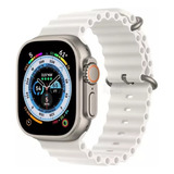 Pulseira Oceano Para Apple Watch Ultra 40 41 42 44 45 49mm Cor Branco Largura 45.49