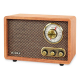 Victrola Radio Bluetooth De Madera Retro Con Altavoces Integ