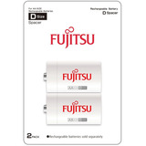 2 Adaptadores Fujitsu P/ Converter Pilha Aa P/ Tipo D Grande