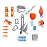 Kit De Elementos De Seguridad Náutica Lanchas Ancla Imp 6,5m