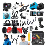 Kit Estanque Sup Guidao Peito Gopro Hero 11 Tripe Mão Queixo