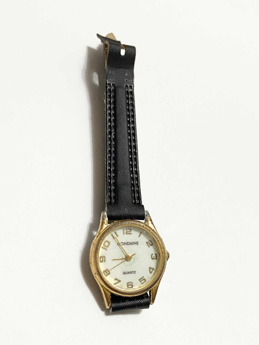 Relógio Antigo Mondaine Quartz Dourado Pzfm 059