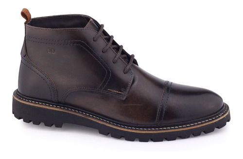 Bota Masculina Democrata Garage 295101 Cross Couro Carvão