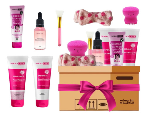 Kit Skincare Completo Limpeza Pele Rosa Mosqueta Presente  