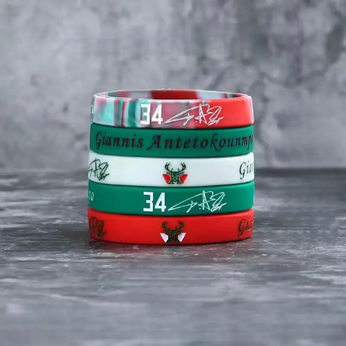 Pulsera Deportiva De Silicona Combinada Para Baloncesto