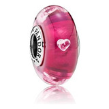 Pandora Charm Cristal Murano Corazones Rosados !! Original