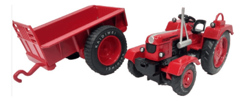 Tractor Con Carreta, Escala 1/18, Kdw, 25cms Largo, Metálico