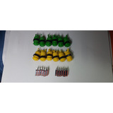 Boton Arcade Pack 12 Unidades Verde Y Amarillo