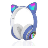 Auricular Bluetooh Orejas Luz Rgb Suono Gatito Niño Niña