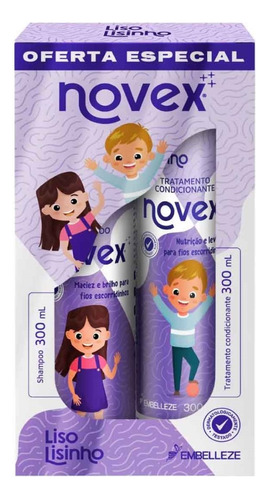 Kit Shampoo E Condicionador Novex Liso Lisinho Embelleze