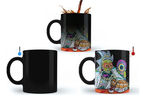 Taza Magica Ceramica Cafe - Rick And Morty Varios