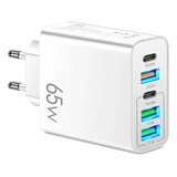 Fonte Carregador Carga Rápida Usb E Usb-c 65w