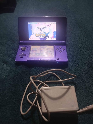 Consola Nintendo 3ds Morada Excelente + Cargador + Juegosint