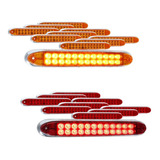 10 Plafon 24 Led Barra Bisel Cromo Alta Baja Estrobo Chico F