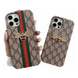 Funda De Lujo Para iPhone 14/ 13/ 12/ 11 Pro Max Gu-cci