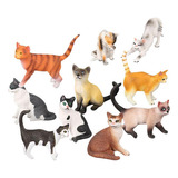 10 Figuras De Gatos Pequeñas Para Decoración Navideña [[u]
