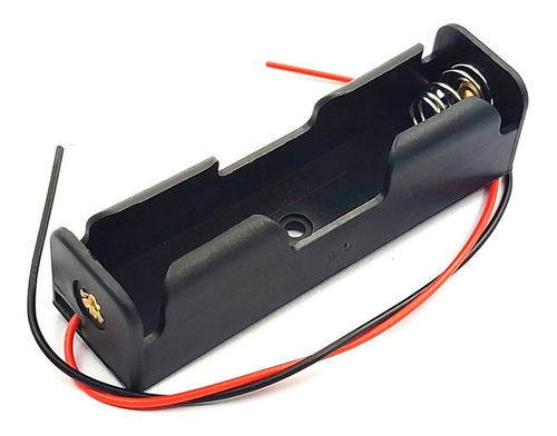 Suporte Caixa Case Para 1 Baterias 18650 4.2v Mola E Fios