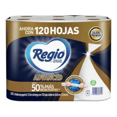 Toallas De Cocina Regio Advanced Con 6 Rollos