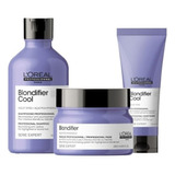  Shampo+acondicionador+mascarilla Loreal Blondifier Cool