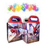 Caja Bolo Spiderman Para 50 Niños Fiesta 