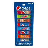 Set De 8 Bálsamos Pepsi Lip Balms 8 Sabores Importado