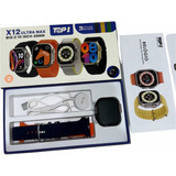 Smart Watch X12 Ultra Max Relogio Com 3 Pulseiras 