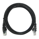 Patch Cord Cat5 1.0mt 26awg Crimpado (preto)- Kit 20un