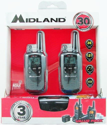 Walkie-talkie Midland Lxt600vp3 De 2 Radios - Negro