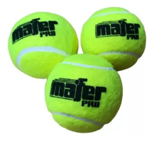 Pelotas De Tenis Mafer X 3 Unidades Pro Sueltas Padel Tenis 