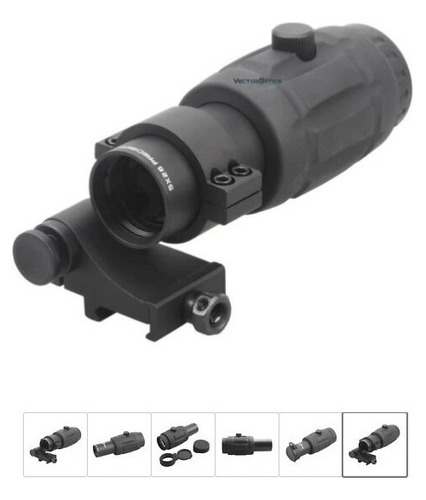 Magnifier 5x Vector Optics Red Dot Flip Side 556 Envio Já!