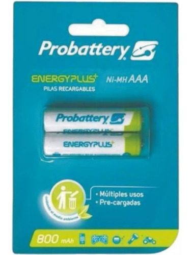 Pila Probattery Aaa 800mah 1,2v Recargable Blister X2 Unid.