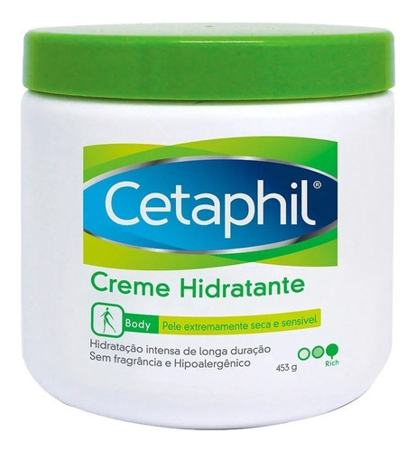 Cetaphil Creme Hidratante Corporal Pele Sensível E Seca 453g