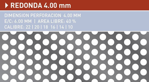 Chapa Perforada Redondo Cuadrado Decorativo En 0.9 Mm 1 X 2