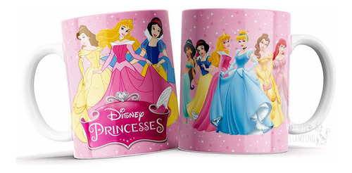 Taza Personalizada De Princesas Disney Dibujos Para Niños