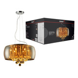 Lustre Pendente Avant Wessex 40cm 5xg9 Ambar Translucido