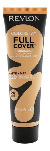 Base De Maquillaje En Cremoso Revlon Colorstay Full Cover Foundation Full Cover Foundation Tono 220 Natural Beige - 30ml