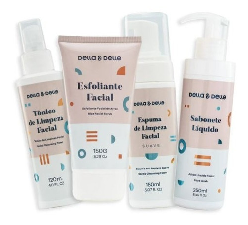 Kit Skin Care Limpeza Facial Completa Della&delle 4 Produtos